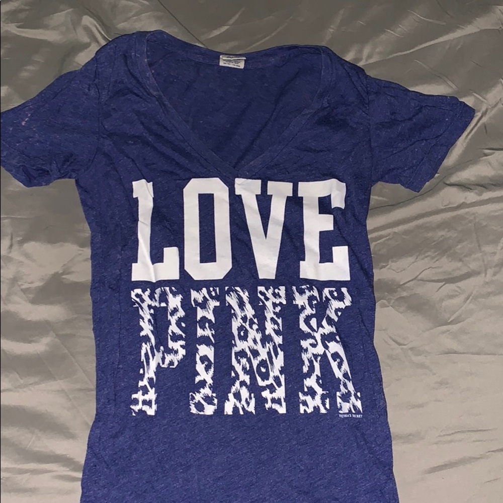 PINK v neck t shirt - Picture 1 of 3